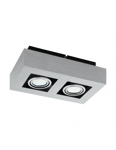 EGLO 91353 - LOKE 1 Lámpara de Superficie LED en Aluminio, acero aluminio cepillado, cromado, negro