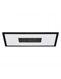 Plafón LED alargado negro 60 cm - Eglo Marmorata