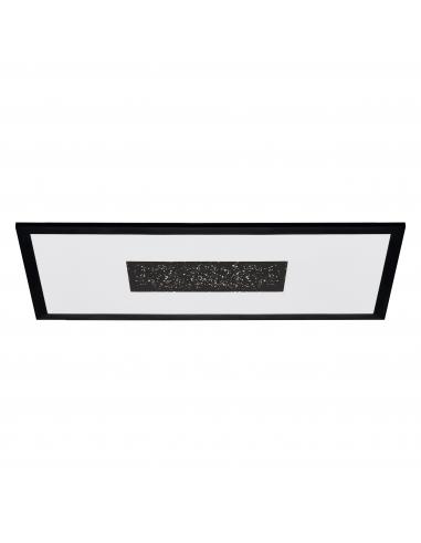 Plafón LED alargado negro 60 cm - Eglo Marmorata