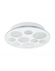 EGLO 94588 - PERNATO Plafón LED en Acero blanco y Vidrio satinado