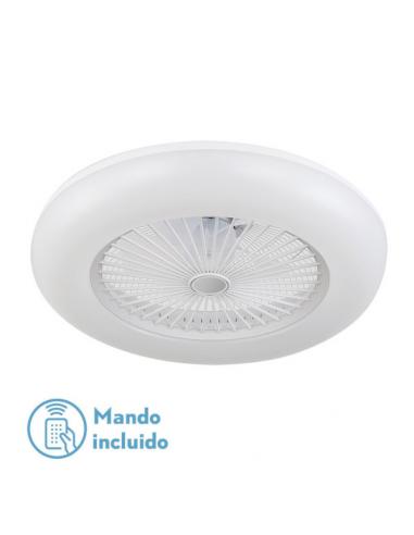 Ventilador Peri 72w Blanco 5 Asp.3000-4000-6000k 8000lm Inten.reg.remoto .Temporizador.Memoria 20x55x55 Cm