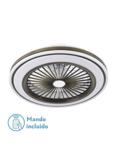 Ventilador Pruga 80w 3000-4000-6000k 6915lm Cuero 19x48d C/C.remoto+memoria+reg.intensidad+temporizador