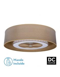 Ventilador DC Tania 72w Madera Clara 5 Aspas 6 Velocidades 3col Remoto,memoria,reg.Intensidad,temporizador 6120lm 70d