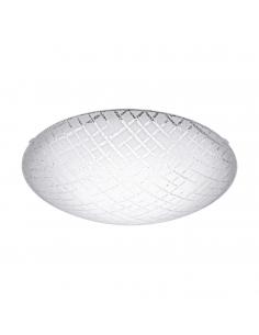 EGLO 95288 - RICONTO 1 Plafón LED en Acero blanco y Vidrio acanalado