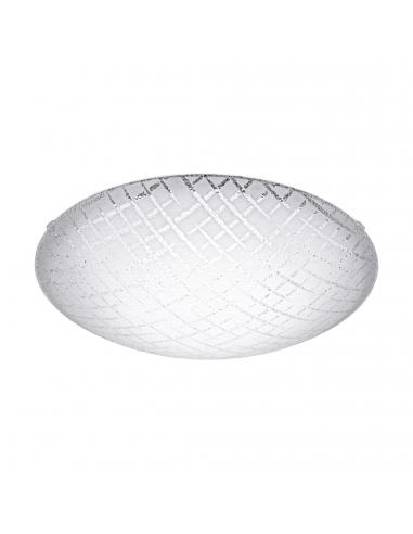 EGLO 95288 - RICONTO 1 Plafón LED en Acero blanco y Vidrio acanalado