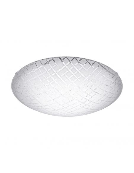 EGLO 95288 - RICONTO 1 Plafón LED en Acero blanco y Vidrio acanalado