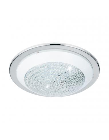 EGLO 95641 - ACOLLA Plafón LED en Acero cromo y Vidrio con cristales