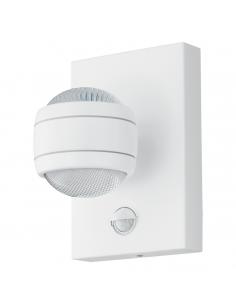 EGLO 96022 - SESIMBA 1 Aplique de exterior con sensor de movimiento en Acero galvanizado blanco y Acrílico