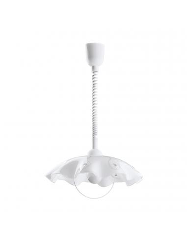 EGLO 96072 - VETRO Lámpara colgante de Cristal en Acrílico blanco y Vidrio satinado, cristal