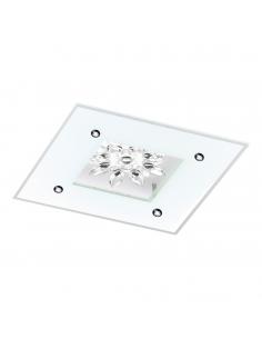 EGLO 96536 - BENALUA 1 Plafón LED en Acero blanco y Vidrio satinado, espejo, cristal