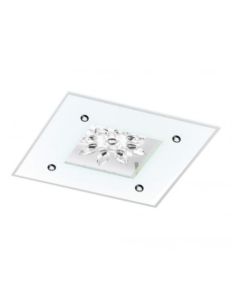 EGLO 96536 - BENALUA 1 Plafón LED en Acero blanco y Vidrio satinado, espejo, cristal