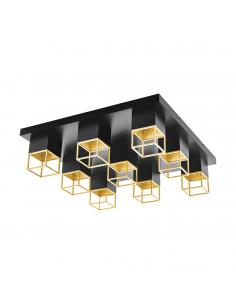 EGLO 97732 - MONTEBALDO Plafón LED en Acero negro, oro