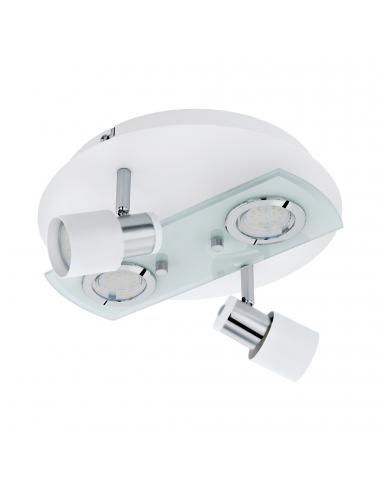 EGLO 32002 - PAWEDO 1 Plafón LED en Acero blanco, cromo y Vidrio