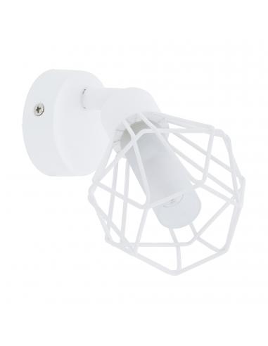 EGLO 98048 - ZAPATA 1 Foco LED en Acero blanco y Vidrio satinado