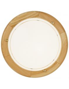 EGLO 3890 - UFO 1 Lámpara de Salón en Madera Pino y Vidrio satinado