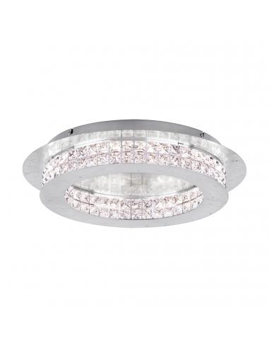 EGLO 39403 - PRINCIPE Plafón LED en Acero plata y Cristal