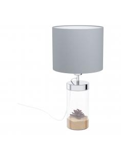EGLO 99289 - LIDSING Lámpara de mesa en Acero, vidrio y Textil